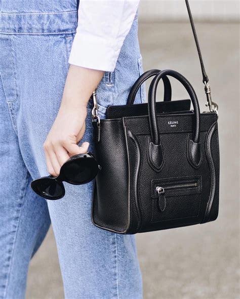 celine luggage phantom square bag black|Celine mini luggage tote bag.